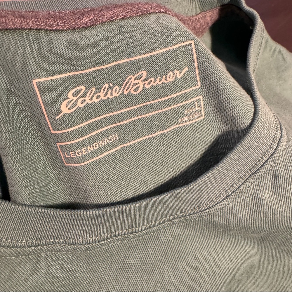 Eddie Bauer Men's Green T-Shirt L